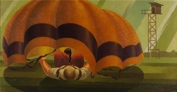 The ongoing exhibition, Voice of the Volga River, at the National Art Museum of China in Beijing, displays oil paintings by Russian artists of the 20th century. (Photo provided to China Daily)