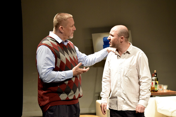 Gregory Joseph Allen (left) and Carlos Ottery (right) rehearse their parts in Art in Beijing, May 7, 2017. (Photo provided to chinadaily.com.cn)