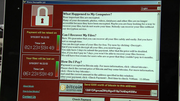 Ransomware Wanna Cry.  (Photo/CGTN)