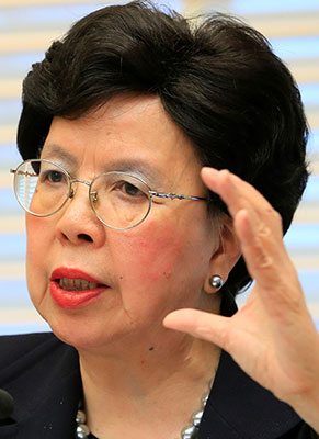 Margaret Chan, director-general of the WHO. (Photo/China Daily)