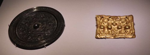 A Three Kingdoms Period (220-280) gold plate with double-deer pattern (Photo: Huang Tingting/GT)