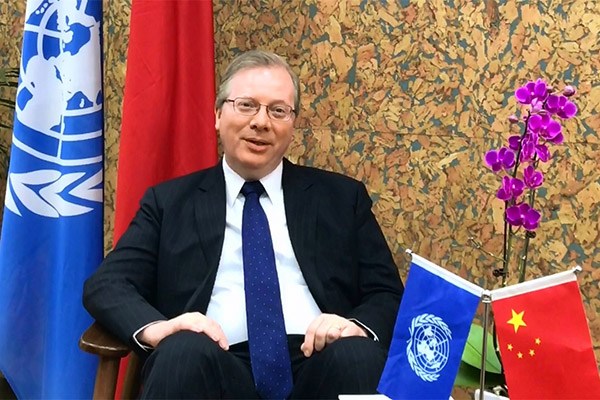 Nicholas Rosellini, United Nations Resident Coordinator in China (ZHANG YUNBI / CHINA DAILY)