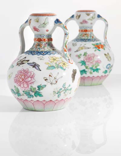 A magnificent pair of famille rose 