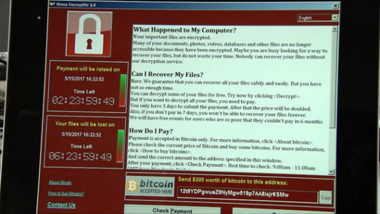 Ransomware Wanna Cry. (Photo/CGTN)