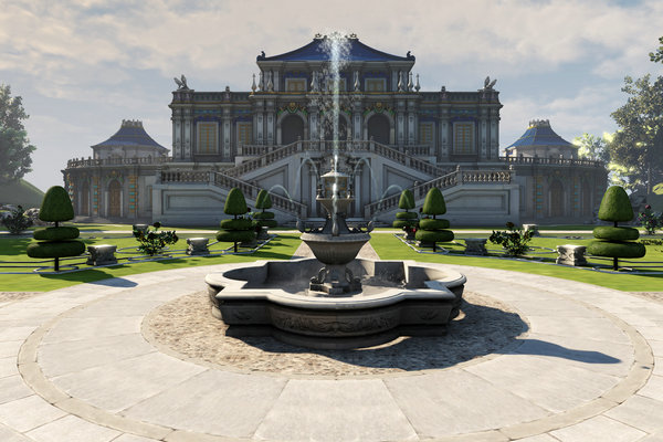 A digital restoration of the northern section of Xieqiqu (harmonious wonder). (Photo provided to China Daily)