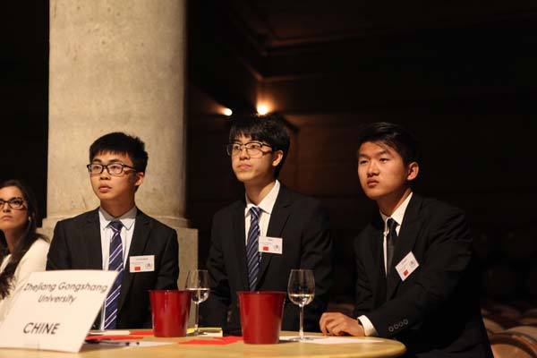 China team at the wine appreciation contest in Chateau Laftie-Rothschild in Bordeaux on 16 June. (Photo by Wang Mingjie/China Daily UK)