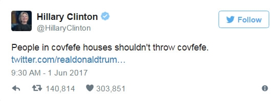 Screenshot of Hillary Clinton's Twitter account