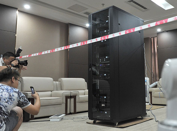 AI-MATHS scored 105 out of 150 in matha "satisfactory" result, according to the developer. (He Haiyang/For China Daily)