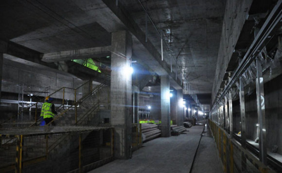 Photo shows the Line 10 project is under construction. 