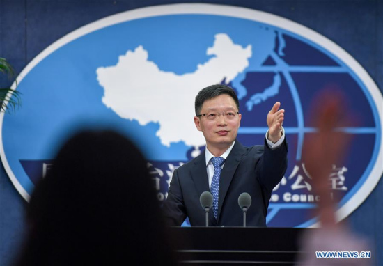 An Fengshan, spokesperson for the Taiwan Affairs Office of the State Council (Xinhua file photo/Chen Yehua)