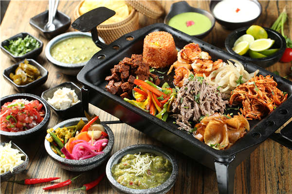 The newly opened Q Mex restaurant in Beijing offers authentic Mexican cuisine with ingredients imported from Mexico. (Photo provided to China Daily)