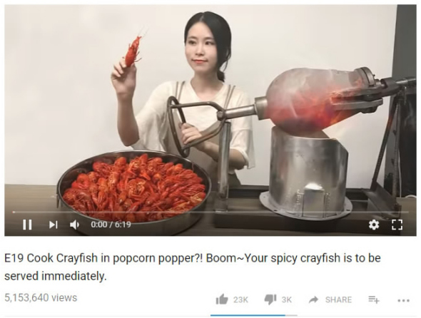 The screenshot of 'Office Chef' most viewed video on YouTube. (Photo provided to CGTN)
