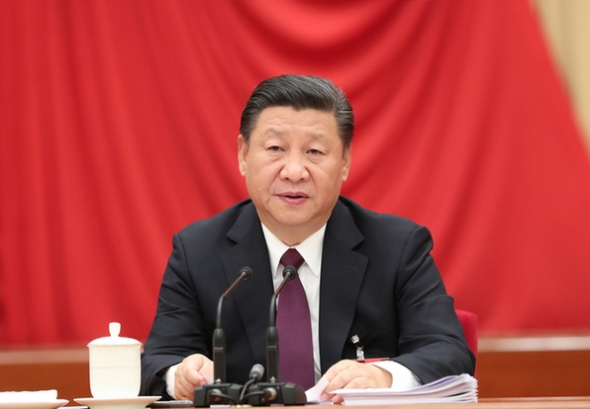 Xi Jinping, general secretary of the Communist Party of China Central Committee, speaks on Saturday. (MA ZHANCHENG / XINHUA)