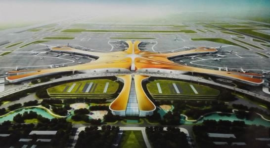 Effect picture of Beijing new airport. (Photo/CGTN)