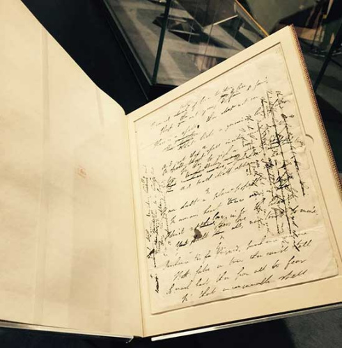 Original manuscripts of famed writers from English and Irish literature are on display at the Mu Xin Art Museum.(Photo/CGTN)