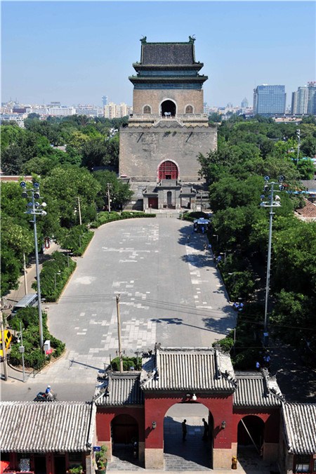A photo from 2008 shows the Bell and Drum Towers. (Photo/Xinhua)