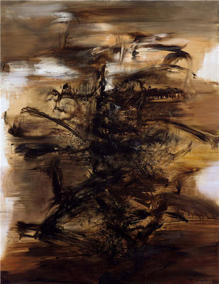 29.01.64, an oil painting by Zao Wou-ki (Photo provided to China Daily)