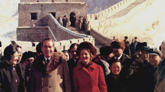President and Mrs. Nixon visit the Great Wall of China/Photo from nixonfoundation.org