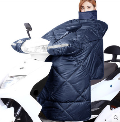 A screenshot from Taobao shows a woman riding a motorbike with a wind breaker on.