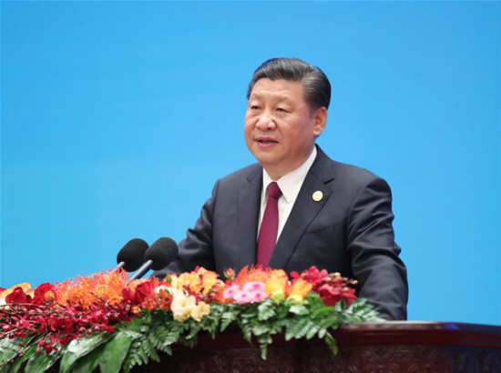 Xi Jinping, general secretary of the Communist Party of China (CPC) Central Committee, delivers a speech at the opening ceremony of CPC in Dialogue with World Political Parties High-Level Meeting in Beijing, Dec 1, 2017. [Photo/Xinhua]