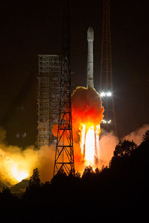 Algeria's first communications satellite is launched on Monday. (JU ZHENHUA/XINHUA)