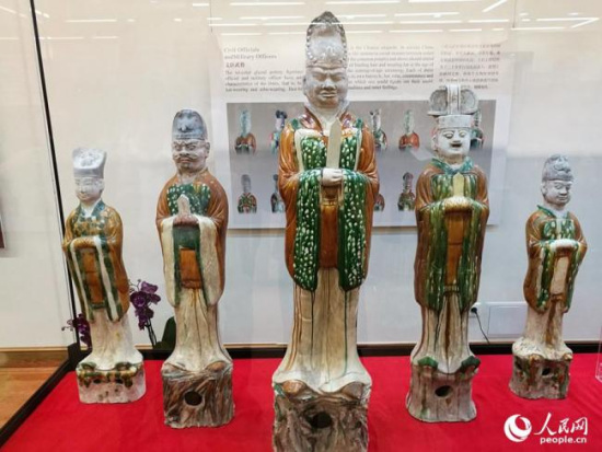 China Tang tri-colored glazed pottery exhibition kicks off in Poland [Photo: People.cn]