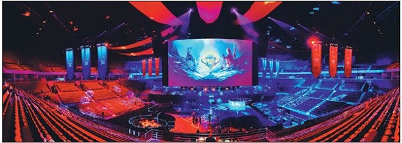 No expense was spared as the Tencent-owned King Pro League brought down the curtain down on its 2017 season with a spectacular e-sports extravaganza at Shenzhen Bay Sports Center in Shenzhen, Guangdong province on Saturday. (Photo/China Daily)