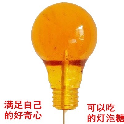 A photo shows a light bulb shaped candy being sold on China's e-commerce platform. [Photo/taobao]
