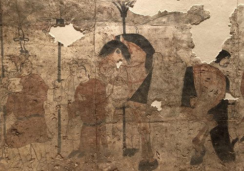 Wall paintings from the Shuiquanliang Tomb (Photos: Chen Shasha/GT)