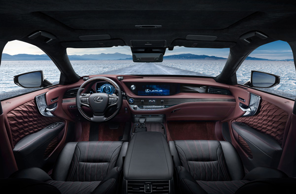 The interior of the all-new Lexus LS 500h. (Photo provided to China Daily)