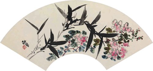 Flower Fan Cover by Chen Shizeng Photo/Courtesy of National Art Museum of China