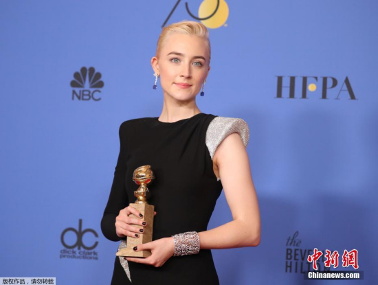 Saoirse Ronan has won the Golden Globe for best actress in a motion picture, musical or comedy for her performance in Greta Gerwigs acclaimed film. (Photo/Agencies)