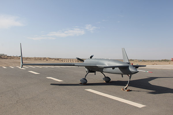 A CH-3 drone rests on the runway.(Provided to China Daily)