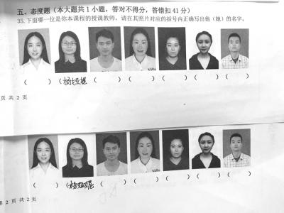 Photo of the exam paper. Photo provided to wccdaily.