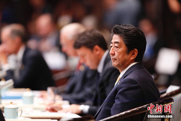 Japanese Prime Minister Shinzo Abe (File Photo: China News Service/Du Yang)