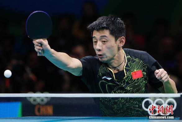 Chinese table tennis player Zhang Jike (File Photo: China News Service/Sheng Jiapeng)