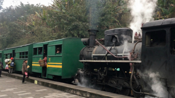 The old-fashioned coal-powered train came into operation in 1959, firstly mainly used to transport coal. /CGTN Photo