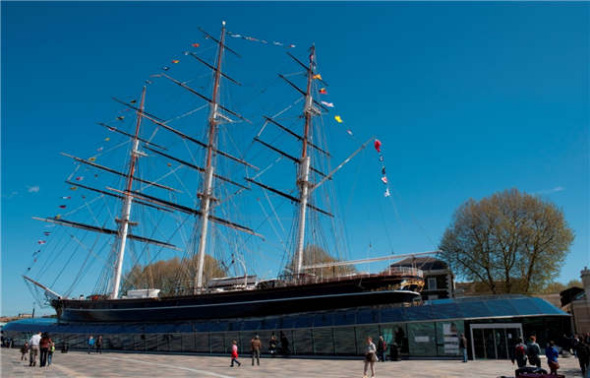 The Cutty Sark, a 19th centuryship used to transport tea. (Photo provided to chinadaily.com.cn)