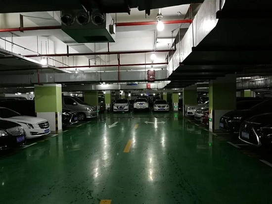 A total of 306 underground slots at Sichuan Road N. Park in Hongkou District have been converted to sharing parking spaces. (Ti Gong)