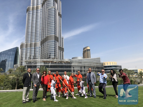 The Shaolin Warriors - The Kung Fu Masters brings stunning movement and deadly martial-arts prowess to Dubai's iconic Dubai Opera. (Xinhua photo)
