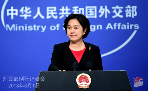 Foreign Ministry spokeswoman Hua Chunying speaks at a routine press briefing on Thursday. (Photo/fmprc.gov.cn)