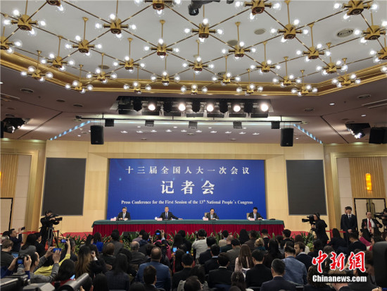 Chinese Foreign Minister Wang Yi attends a press conference on China's foreign policies and foreign relations on the sidelines of the first session of the 13th National People's Congress in Beijing, capital of China, March 8, 2018. (Photo: China News Service/Hou Yu)