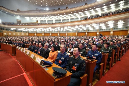 The seventh plenary meeting of the first session of the 13th National People's Congress (NPC) is held at the Great Hall of the People in Beijing, capital of China, March 19, 2018. (Xinhua/Yao Dawei)