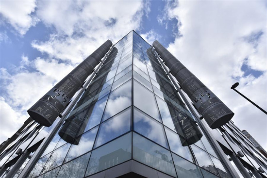 Photo taken on March 20, 2018 shows the exterior of the office building of Cambridge Analytica in London, Britain. Cambridge Analytica, a British consulting company, was accused of harvesting data of up to 50 million Facebook users without permission and using the data to help politicians including U.S. President Donald Trump and the Brexit campaign. (Xinhua/Stephen Chung)