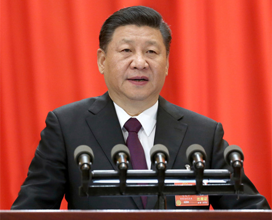 President Xi Jinping delivers a keynote speech at the closing meeting of the first session of the 13th National People's Congress in Beijing on March 20, 2018. (Photo/Xinhua)