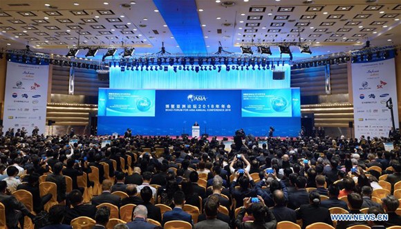 The opening ceremony of the Boao Forum for Asia (BFA) annual conference is held in Boao, south China's Hainan Province, April 10, 2018. (Xinhua/Xing Guangli)