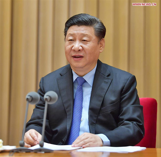 Chinese President Xi Jinping, also general secretary of the Communist Party of China Central Committee, chairman of the Central Military Commission, and head of the Central Cyberspace Affairs Commission, speaks at a national conference on the work of cybersecurity and informatization held from April 20 to 21 in Beijing, capital of China. (Xinhua/Li Tao)