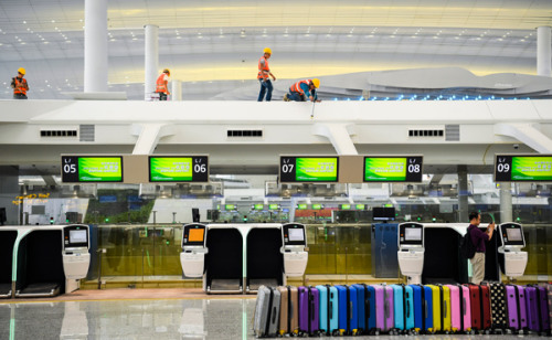 The new terminal at Guangzhou Baiyun International Airport, which will open on Thursday, is expected to handle more than 45 million passengers a year. (ZHOU WEI/FOR CHINA DAILY)