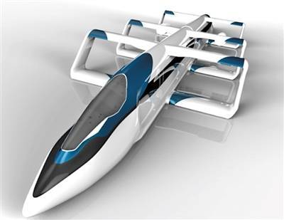 A model of the aerotrain. [Photo: people.cn]