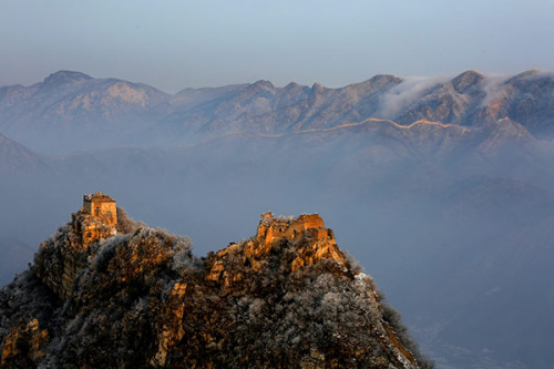 The Jiankou Great Wall in Huairou district of Beijing. (Photo/Xinhua)